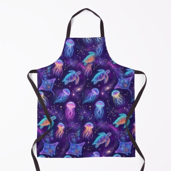 Item preview, Cosmic Ocean Bioluminescent Galaxy Marine Life Pattern designed and sold by Leafs With Luna.