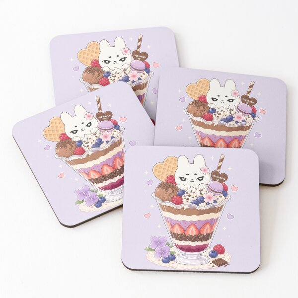 Item preview, Kawaii Chocolate Berry Bunny Parfait designed and sold by kokoriiland.