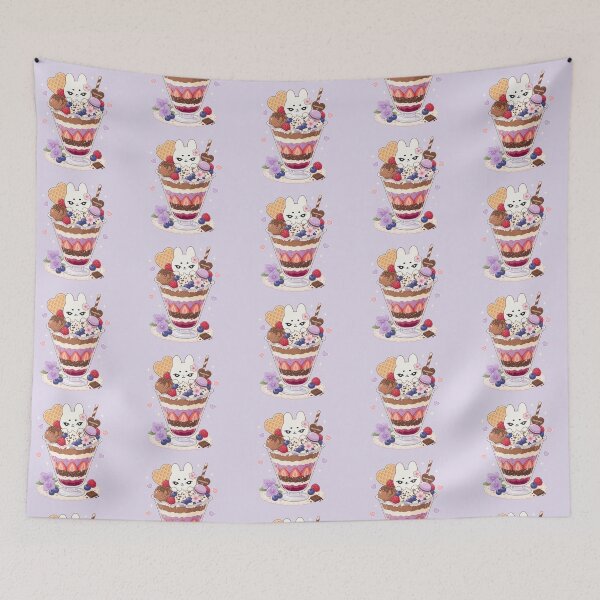 Item preview, Kawaii Chocolate Berry Bunny Parfait designed and sold by kokoriiland.