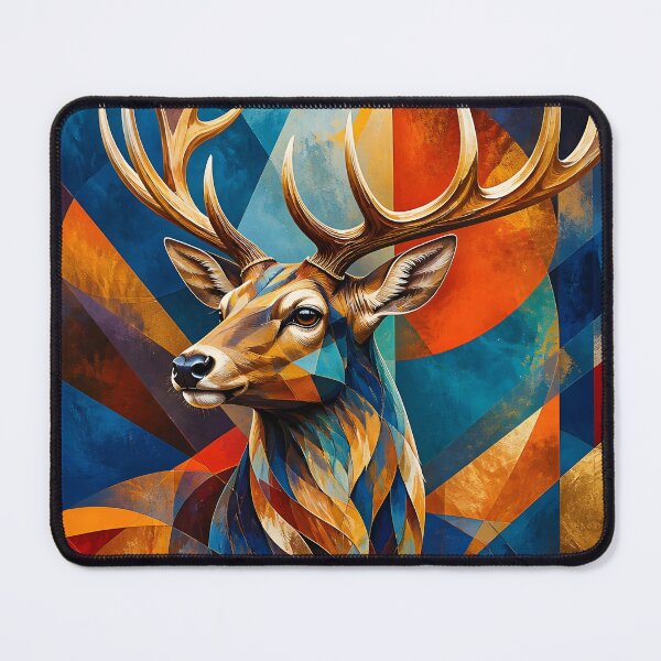 Item preview, Majestic Geometric Stag Portrait designed and sold by ArtnarongDesign.