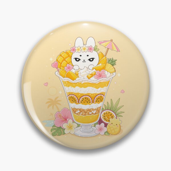 Item preview, Kawaii Tropical Mango Bunny Parfait designed and sold by kokoriiland.