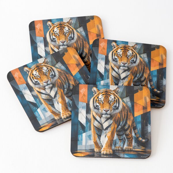 Item preview, Fierce Geometric Tiger Majesty designed and sold by ArtnarongDesign.