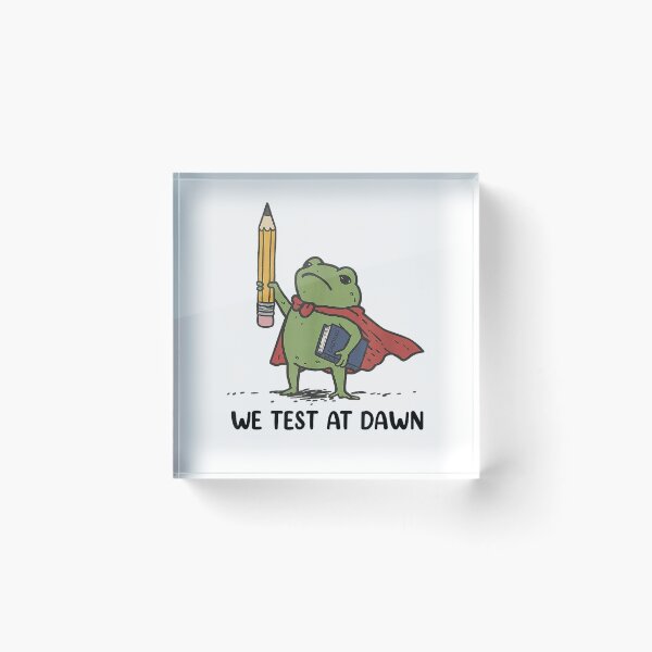 Item preview, Teacher Frog We Test At Dawn Test Day Coordinator Final Exam T-Shirt designed and sold by Aru Pxle.