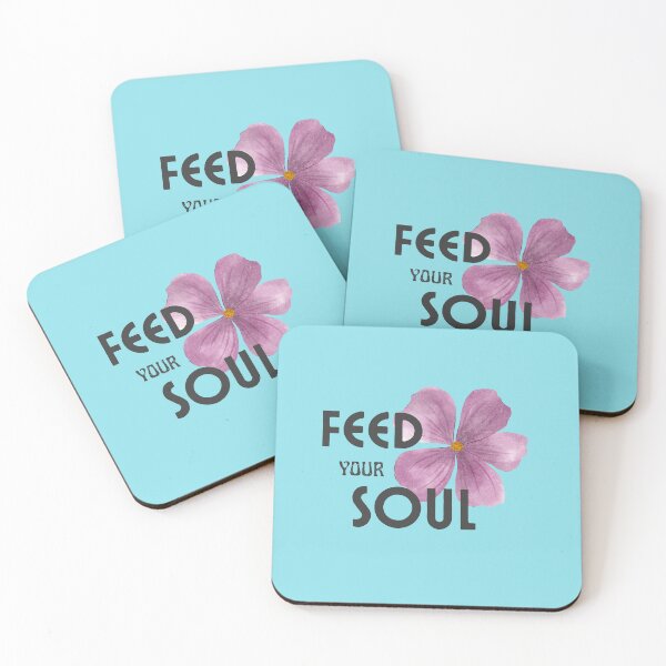 Item preview, Feed Your Soul - Watercolor Flower Typography designed and sold by SeJaa.