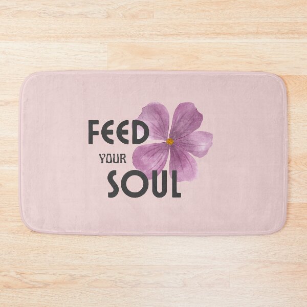 Item preview, Feed Your Soul - Watercolor Flower Typography designed and sold by SeJaa.