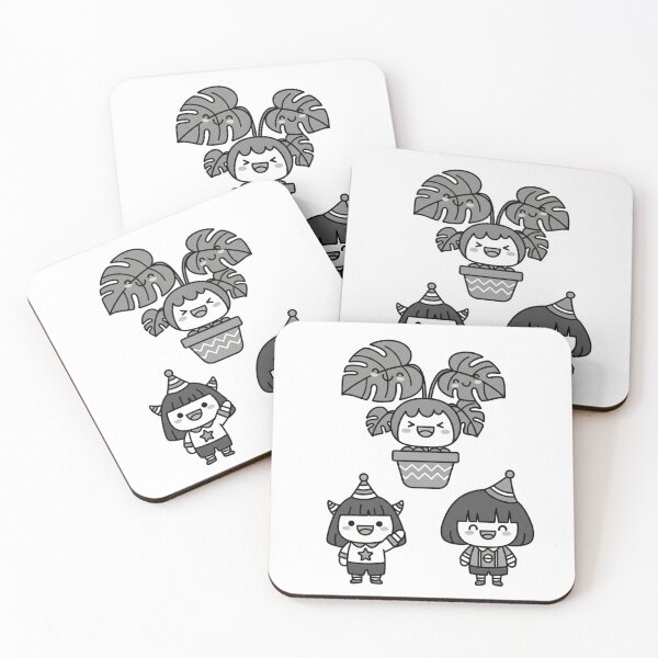 Item preview, Cute Smiling Monstera Plant Aesthetic Doodle Sticker designed and sold by HestiAltra.