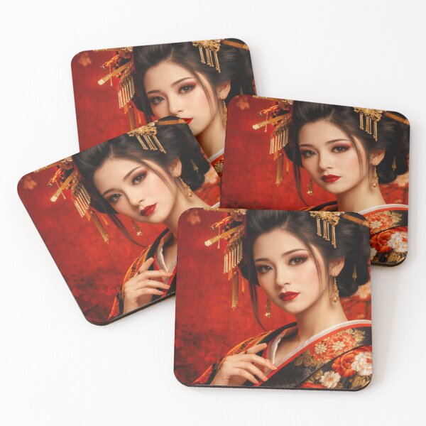 Item preview, Oiran Series #2 - Empress of Crimson Silk | FUJIYAMA-JAPAN-WORKS designed and sold by FUJIYAMA-JAPAN-WORKS.