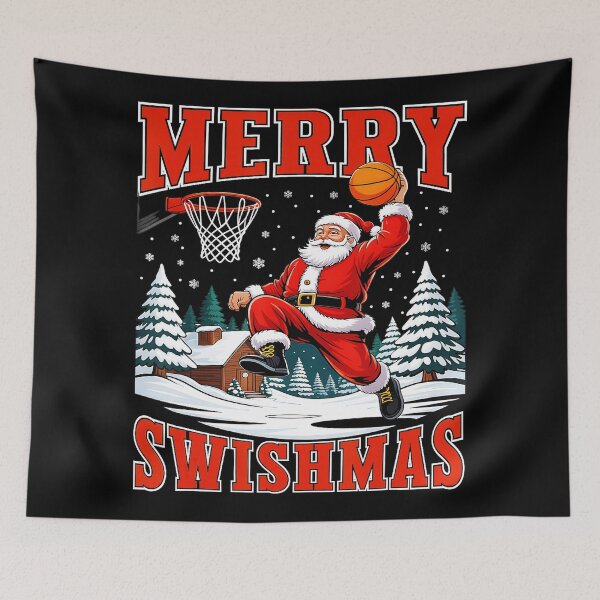 Item preview, Merry Swishmas Santa Basketball Christmas Game Day Fun designed and sold by allistermariam.
