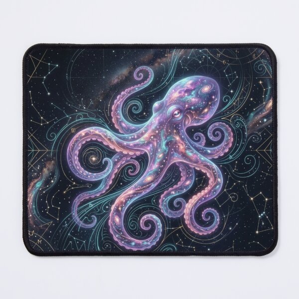 Item preview, Cosmic Octopus Galaxy Nebula Ocean Space designed and sold by Leafs With Luna.