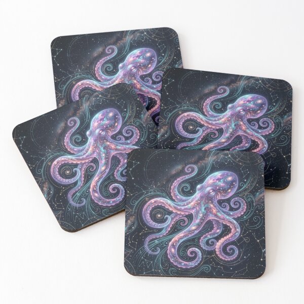 Item preview, Cosmic Octopus Galaxy Nebula Ocean Space designed and sold by Leafs With Luna.