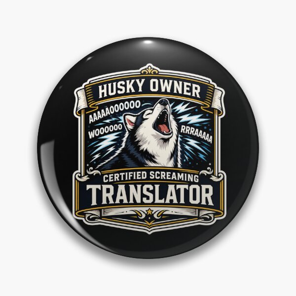 Item preview, Husky Owner Certified Screaming Translator Funny Dog designed and sold by GibasVisuals.