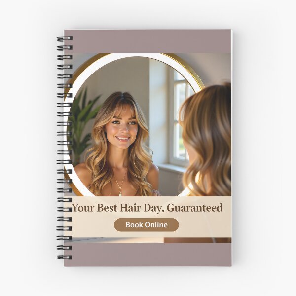 Item preview, Modern Shag Haircut with Bangs: Unisex Salon Online Booking Banner designed and sold by Creative-RE.