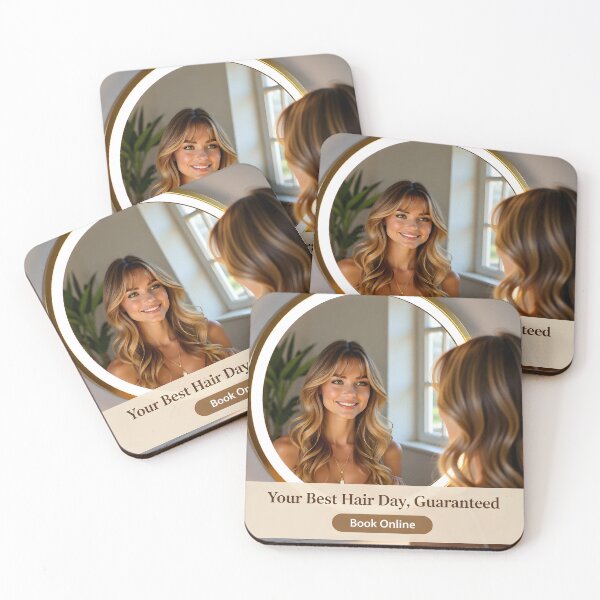 Item preview, Modern Shag Haircut with Bangs: Unisex Salon Online Booking Banner designed and sold by Creative-RE.