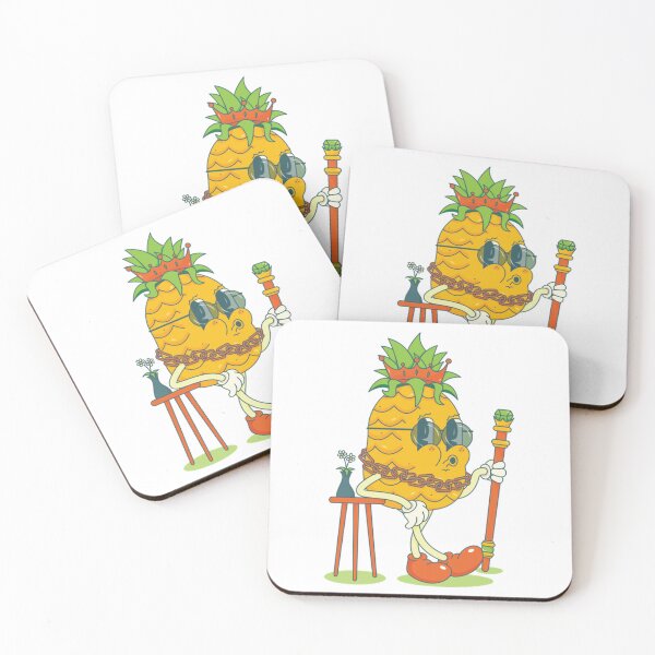 Item preview, Retro Pineapple King Pimp Cartoon Mascot designed and sold by UnrushedGooddes.