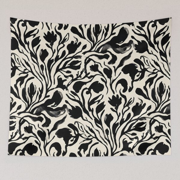Item preview, Organic Fluid Ink Floral Seamless Texture designed and sold by SplashTastic.