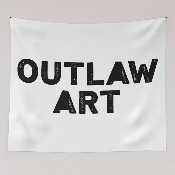 Item preview, Outlaw Art — Bold Slogan Text | Distressed Grunge Typography for Indie Artists & Makers designed and sold by SorryFrog.