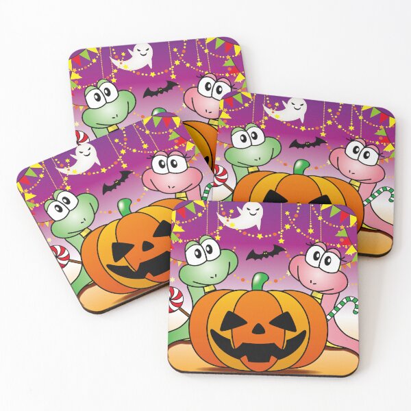 Item preview, Cute Cartoon Snakes Spooky Happy Halloween Pumpkin designed and sold by OsakaYumeWorks.