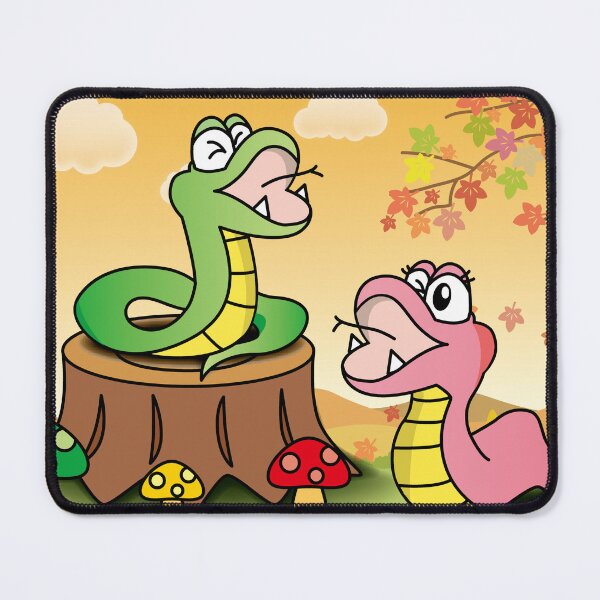 Item preview, Cute Cartoon Snakes Autumn Forest Maple Leaves designed and sold by OsakaYumeWorks.