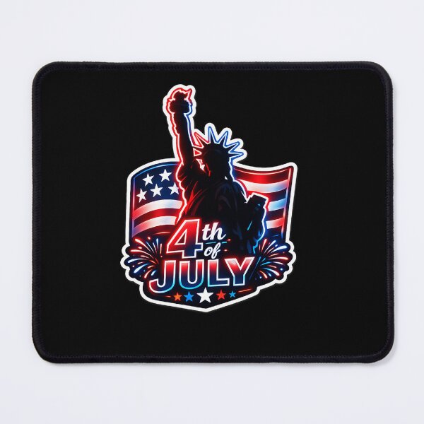 Item preview, Neon Statue of Liberty 4th of July Sticker | Patriotic Independence Day Design designed and sold by DoneAndDusted.
