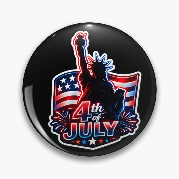 Item preview, Neon Statue of Liberty 4th of July Sticker | Patriotic Independence Day Design designed and sold by DoneAndDusted.