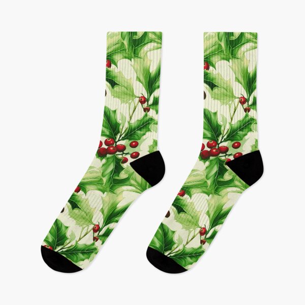 Item preview, Christmas Holly Leaves With Red Berries Xmas Pattern designed and sold by DEC02.