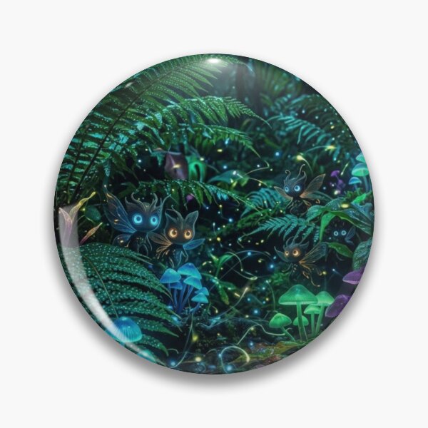 Item preview, Bioluminescent Forest Glow In The Dark Mushroom Fantasy designed and sold by Leafs With Luna.