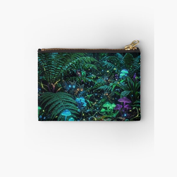 Item preview, Bioluminescent Forest Glow In The Dark Mushroom Fantasy designed and sold by Leafs With Luna.