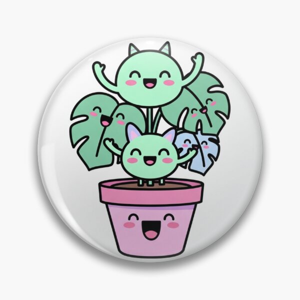 Item preview, Cute Smiling Monstera Plant Aesthetic Sticker Doodle designed and sold by HestiAltra.