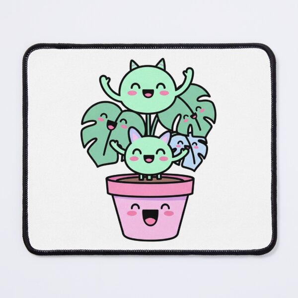 Item preview, Cute Smiling Monstera Plant Aesthetic Sticker Doodle designed and sold by HestiAltra.