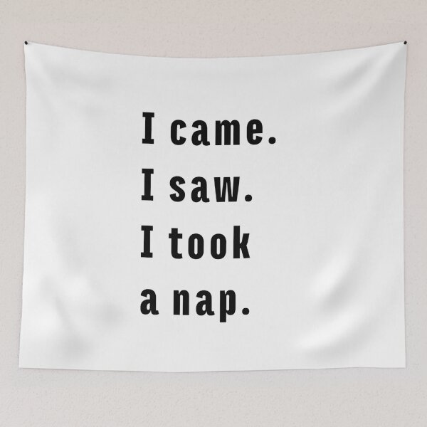Item preview, I CAME. I SAW. I TOOK A NAP – Modern Typographic Travel Design designed and sold by MarkedArtPrints.