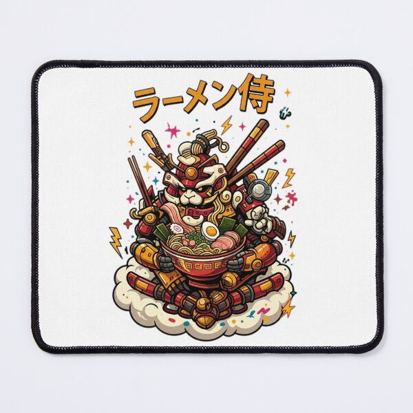 Item preview, Samurai Rabbit Eating Delicious Ramen Noodle Bowl designed and sold by Ahmedsyde.