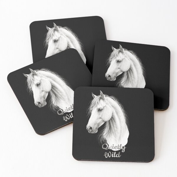Item preview, Horse Art | Quietly Wild | Wildlife Nature Black and White Illustration designed and sold by Made by Tamar.