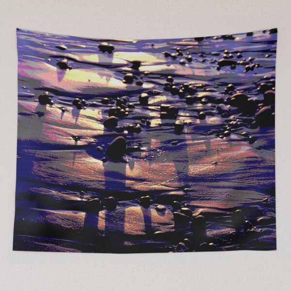 Item preview, Pebbles On Black Sand Beach At Sunset  designed and sold by DEC02.