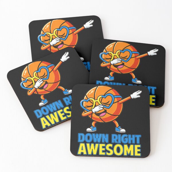 Item preview, Down Right Awesome Dabbing Basketball Awareness Fun Cartoon designed and sold by allistermariam.