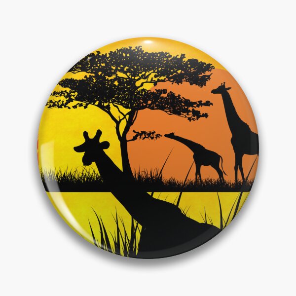 Item preview, African sunset – Majestic giraffes in the savanna designed and sold by PureHopeStudio.