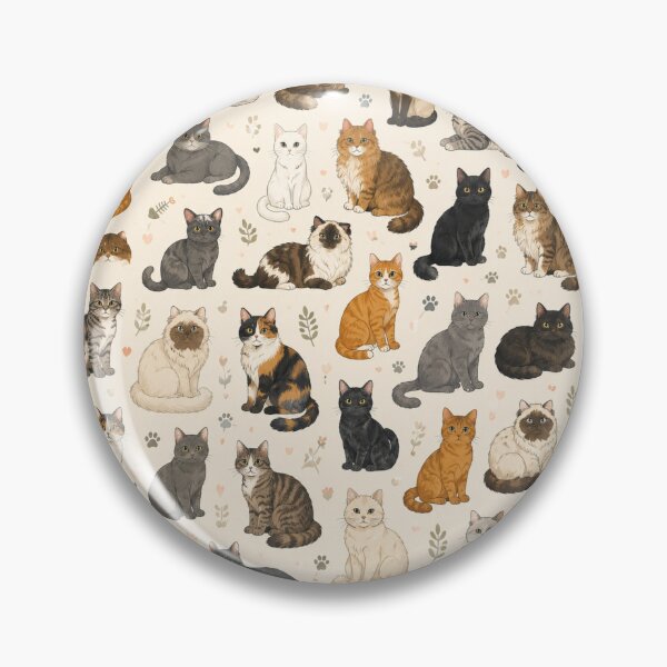 Item preview, Charming Cat Breeds Pattern designed and sold by freeyurcho.