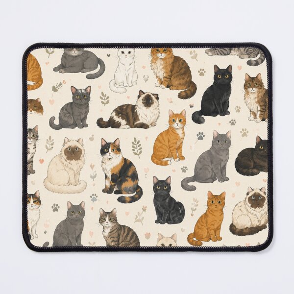 Item preview, Charming Cat Breeds Pattern designed and sold by freeyurcho.