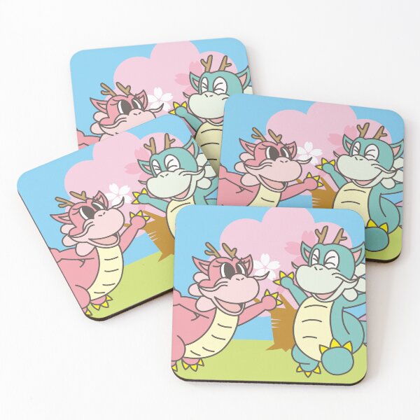 Item preview, Cute Cartoon Dragons Spring Cherry Blossom Hanami designed and sold by OsakaYumeWorks.