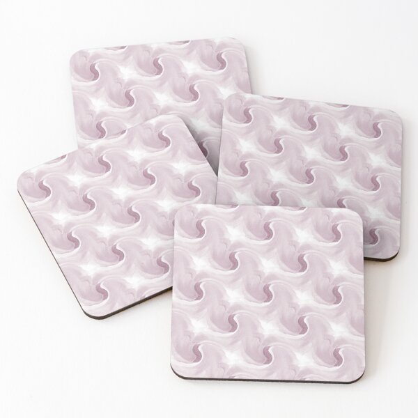 Item preview, Retro Wavy Abstract Pattern in Pink and White designed and sold by Artistestella.