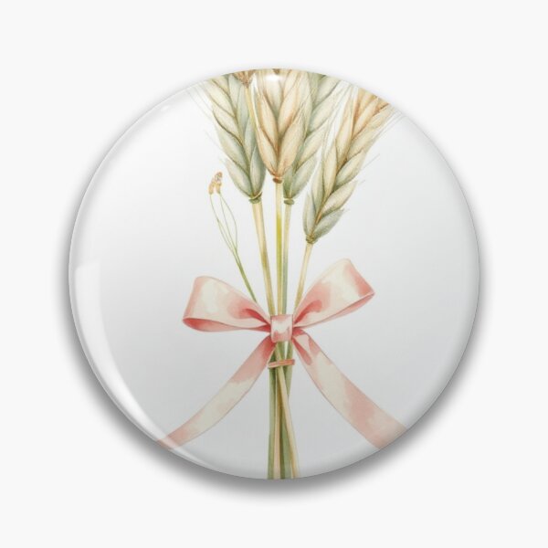Item preview, Rustic Watercolor Wheat Bouquet with Ribbon designed and sold by Vida e Arte.