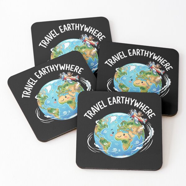 Item preview, Travel Everywhere Cute Earth Travel Illustration designed and sold by Ar0undTheW0rld.