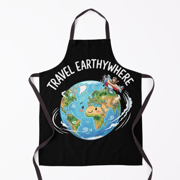 Item preview, Travel Everywhere Cute Earth Travel Illustration designed and sold by Ar0undTheW0rld.
