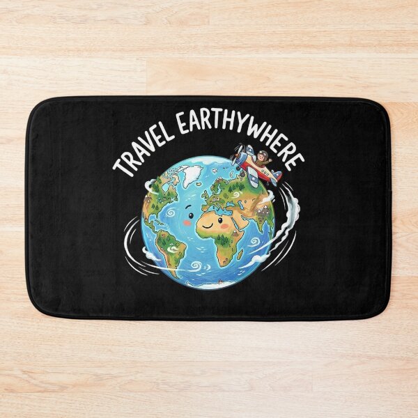 Item preview, Travel Everywhere Cute Earth Travel Illustration designed and sold by Ar0undTheW0rld.