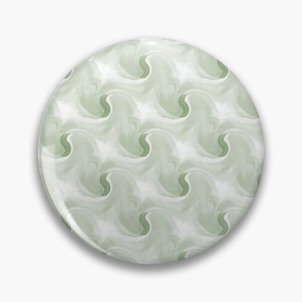 Item preview, Retro Wavy Abstract Pattern in Green and White designed and sold by Artistestella.