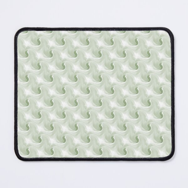 Item preview, Retro Wavy Abstract Pattern in Green and White designed and sold by Artistestella.