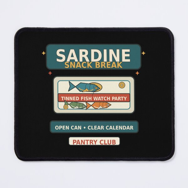 Item preview, Sardine Snack Break Tinned Fish Watch Party designed and sold by Concrete Coffee Studio.