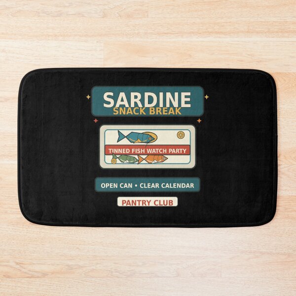 Item preview, Sardine Snack Break Tinned Fish Watch Party designed and sold by Concrete Coffee Studio.