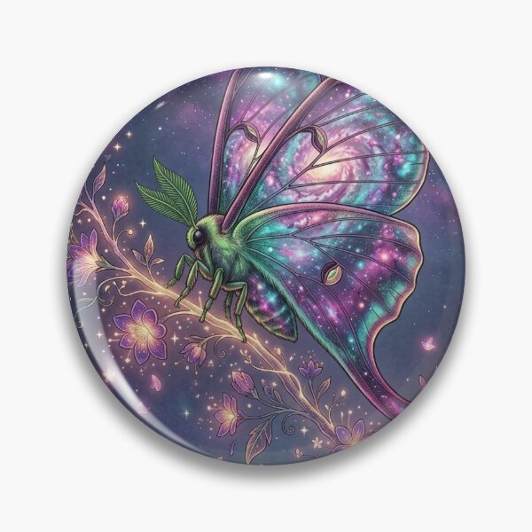 Item preview, Celestial Luna Moth Spiral Galaxy Vintage Space designed and sold by Leafs With Luna.
