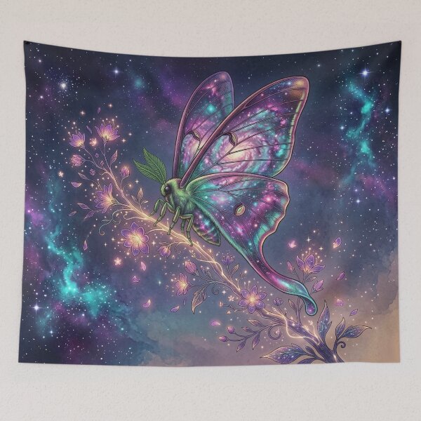 Item preview, Celestial Luna Moth Spiral Galaxy Vintage Space designed and sold by Leafs With Luna.