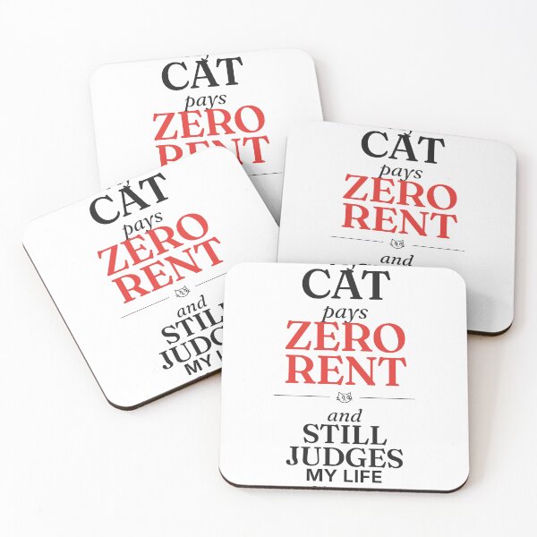 Item preview, My Cat Pays Zero Rent and Still Judges My Life Choices — Funny Cat Lover designed and sold by Studio Deadpan.